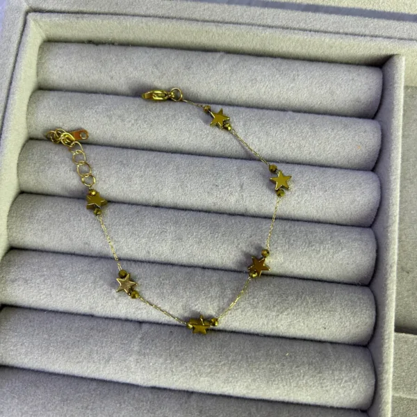 Çelik Minimal Yıldız Bileklik