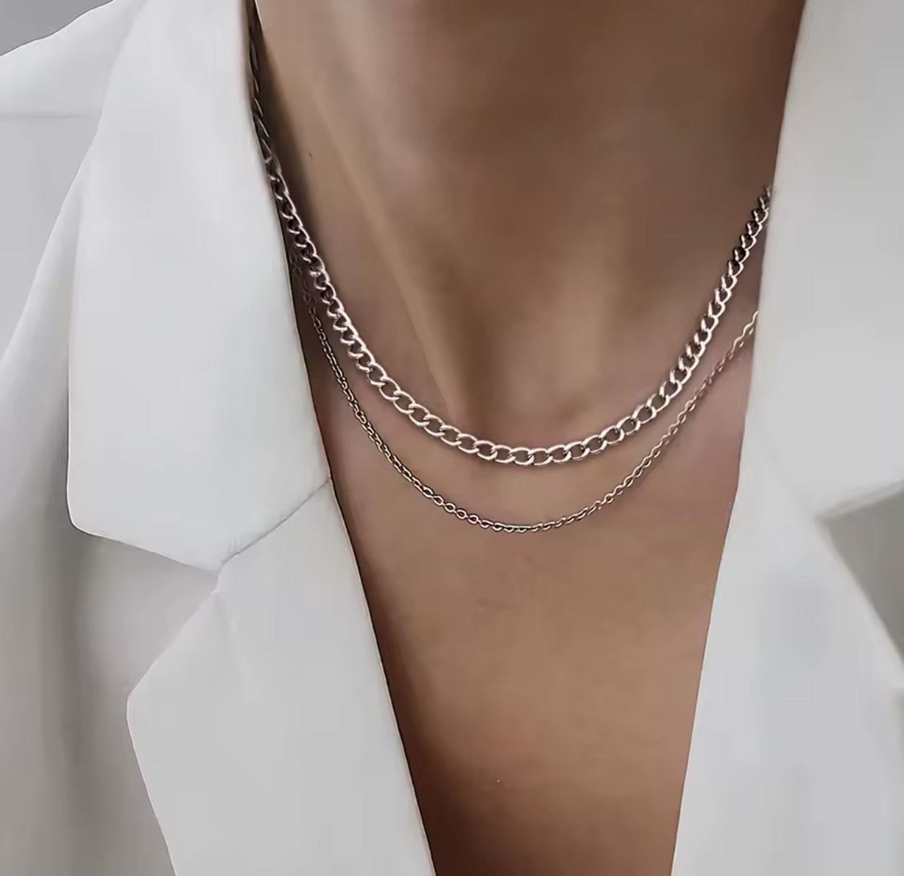 Çelik 2 li Zincir Kolye Çelik 2 li Zincir Kolye - Görsel 1