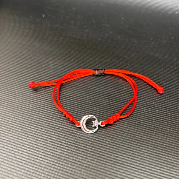 Ay Yıldız Gümüş Renk İcardi Bileklik