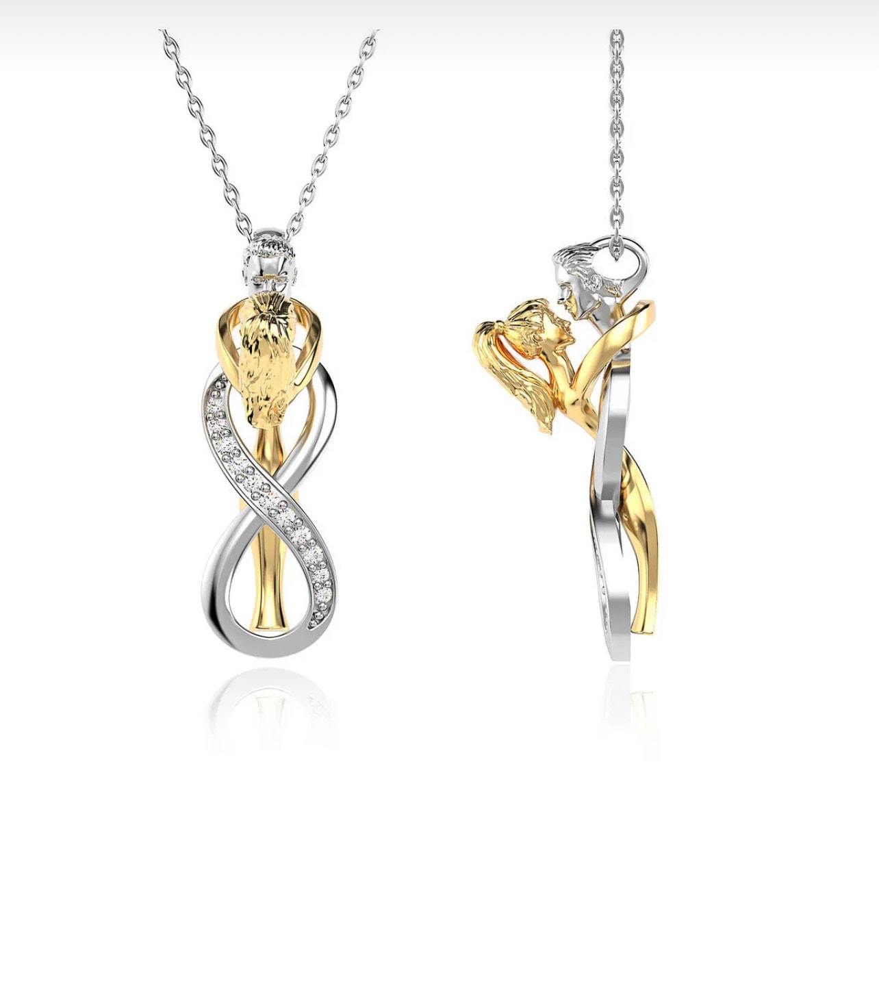 Çelik Sonsuza Kadar Sarılan Sevgili Kolyesi Çelik Sonsuza Kadar Sarılan Sevgili Kolyesi - Görsel 1