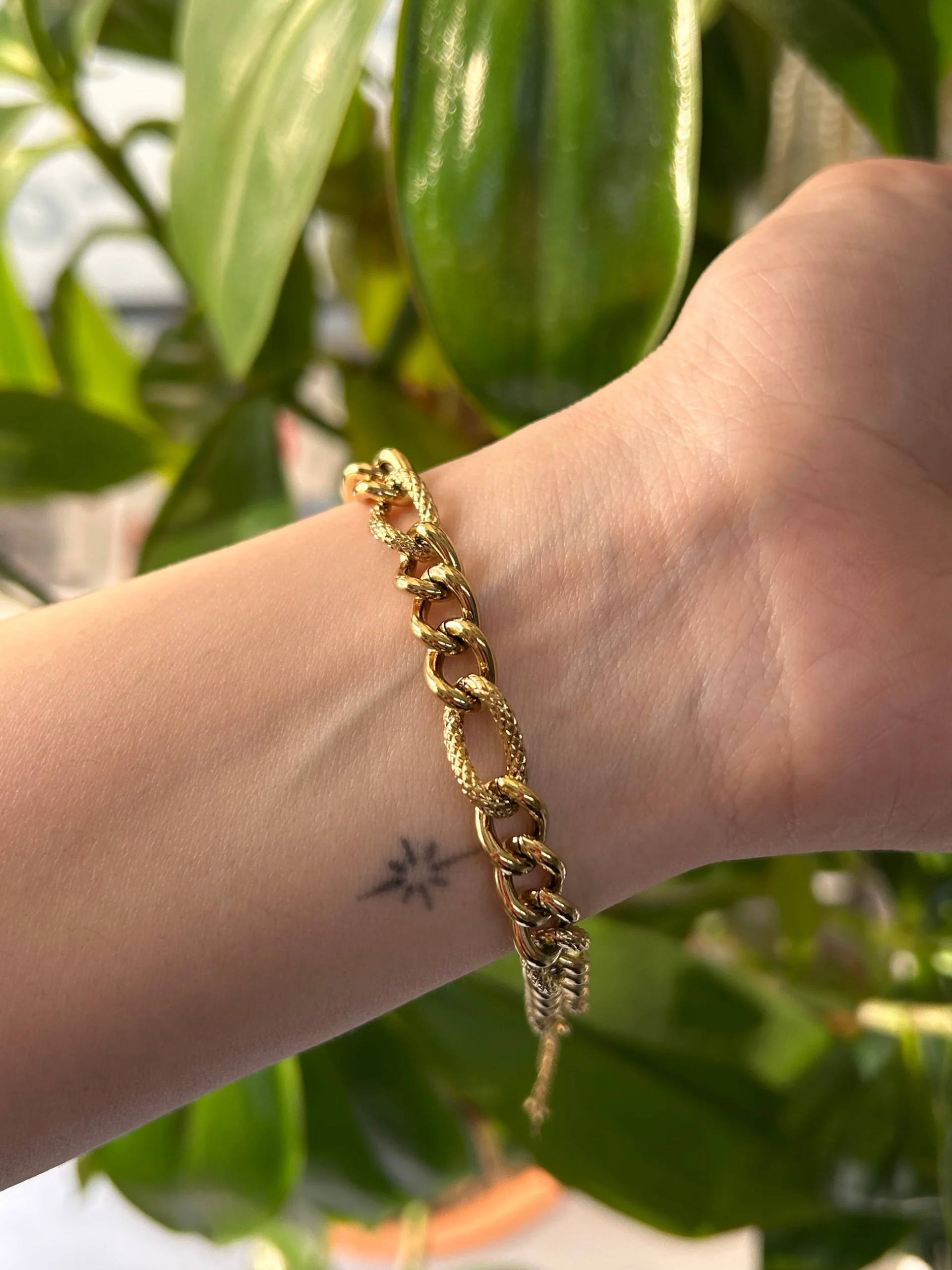 Çelik Tarz Kalın Zincir Bileklik Çelik Tarz Kalın Zincir Bileklik - Görsel 1