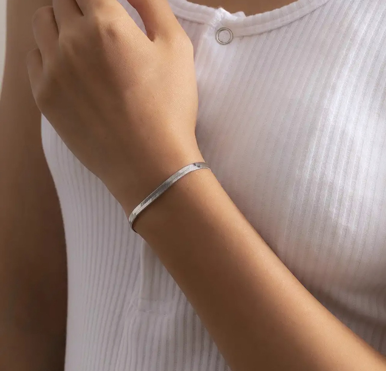 Çelik Gümüş Renk İtalyan Bileklik Çelik Gümüş Renk İtalyan Bileklik - Görsel 1