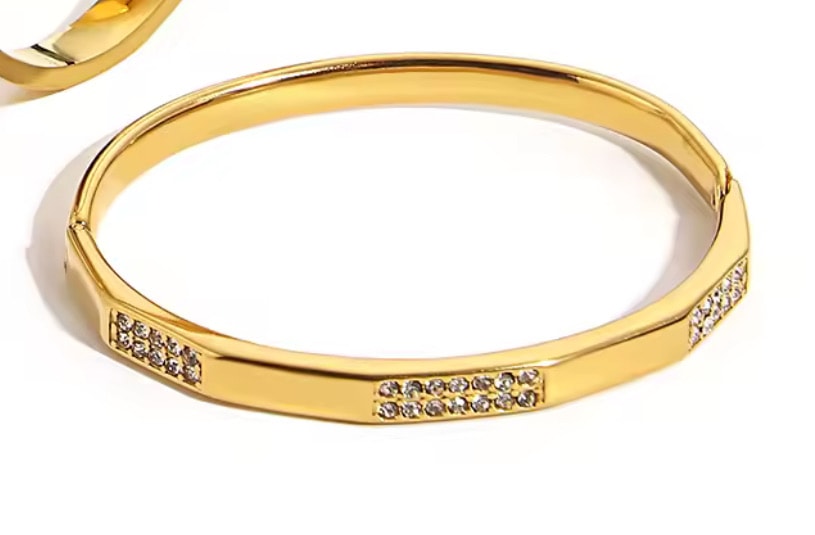 image_1950 Çelik 3 Sıra Taş Köşeli Kelepçe - Görsel 1