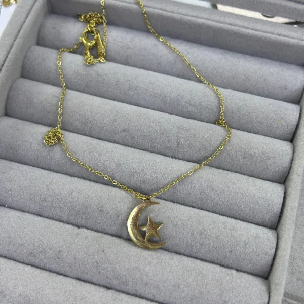 Çelik AyYıldız Kolye