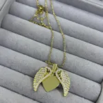 Çelik Açılır Kalp Melek Kolye