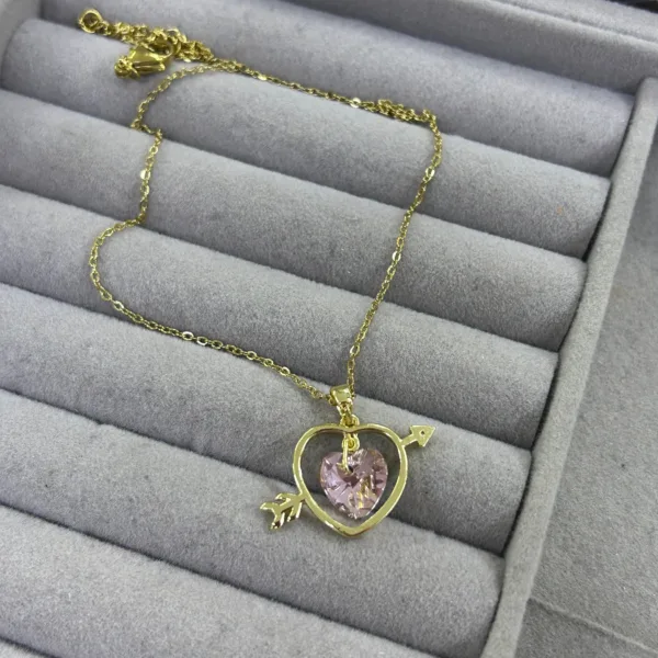 Çelik Pembe Eros Kolye