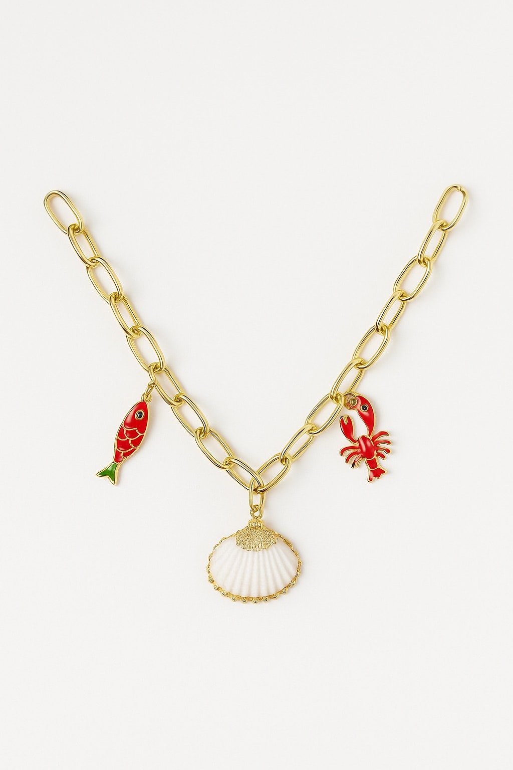 image_1950 Çelik Deniz Kabuğu Charm Kolye - Görsel 1