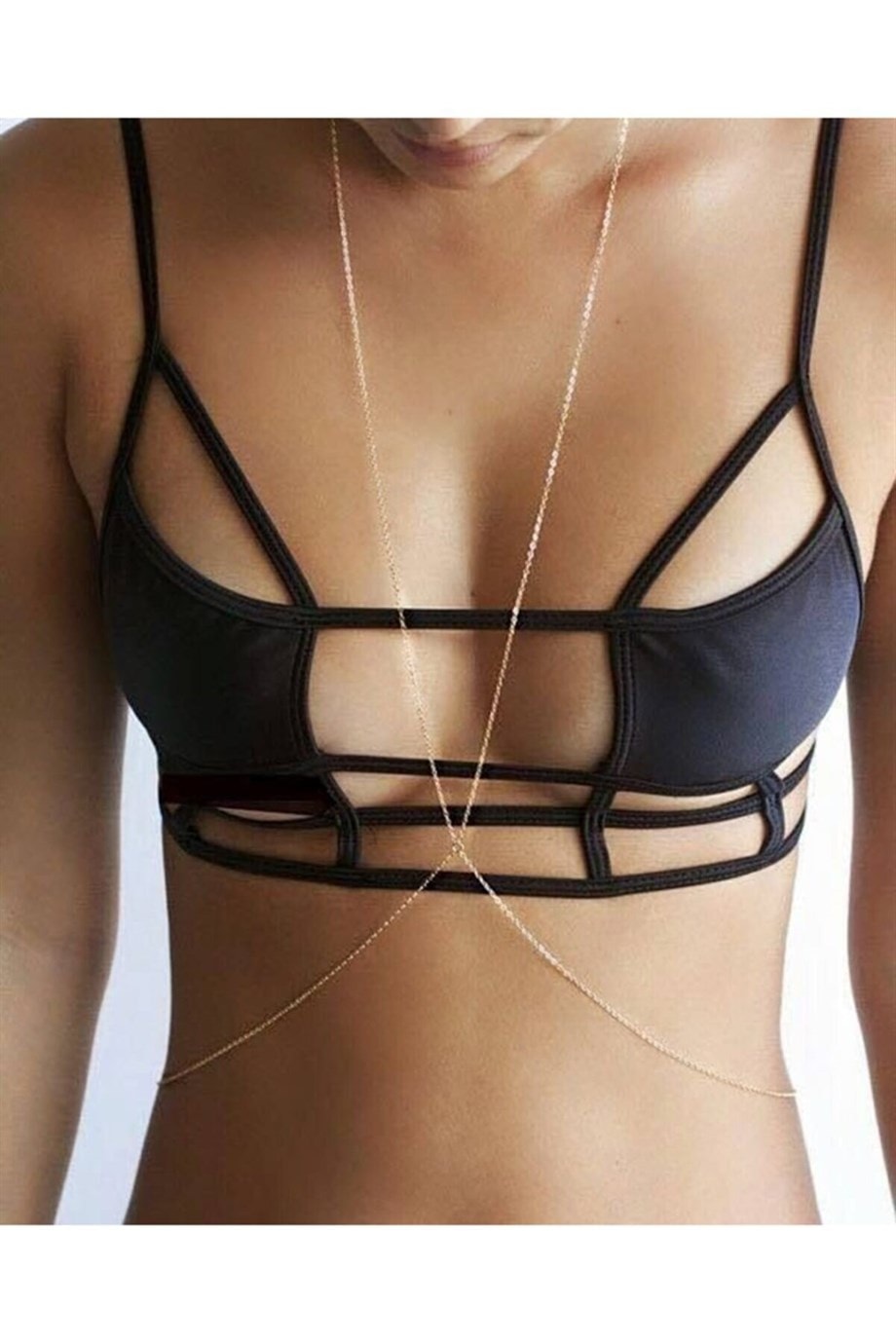 Kadın Gold Renk Vücut Zinciri | cosibella.com.tr Çelik Gold Renk Vücut Zinciri - Görsel 1