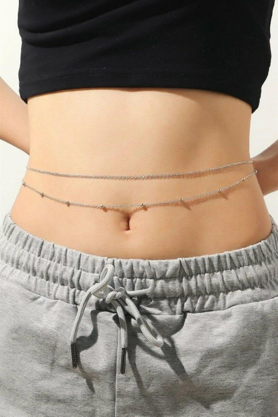 2'li  Bel Zinciri Vücut Takısı Silver | cosibella.com.tr 2'li Bel Zinciri Vücut Takısı Silver - Görsel 1