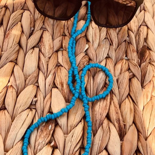 Kadın Mavi Boncuk Güneş Gözlük İpi Aksesuarı