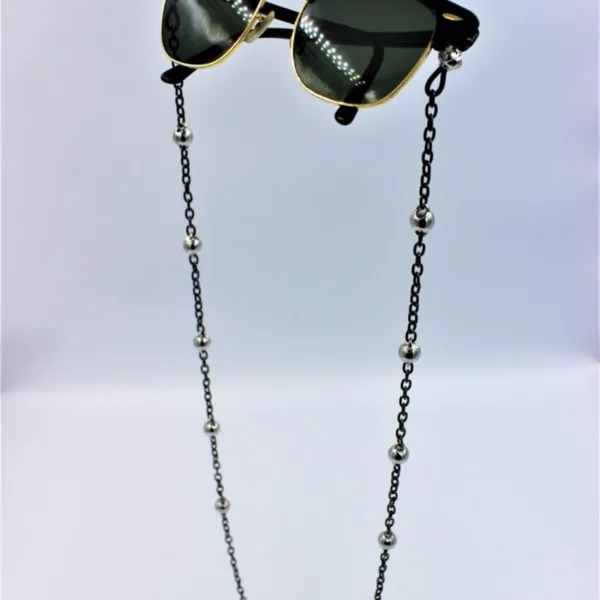 Unisex Siyah Toplu Gözlük Zinciri