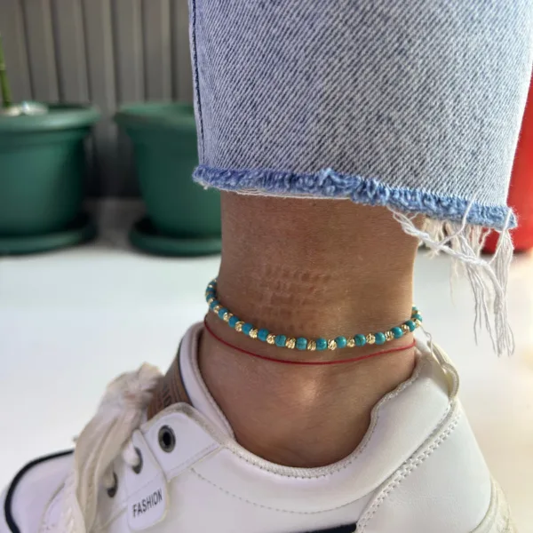 Gold Dorika Maviş Halhal