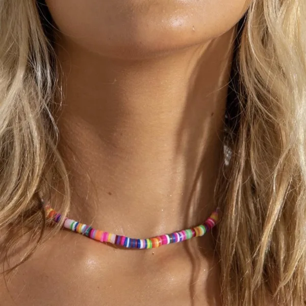 Rengarenk Fümo Boncuk Kolye