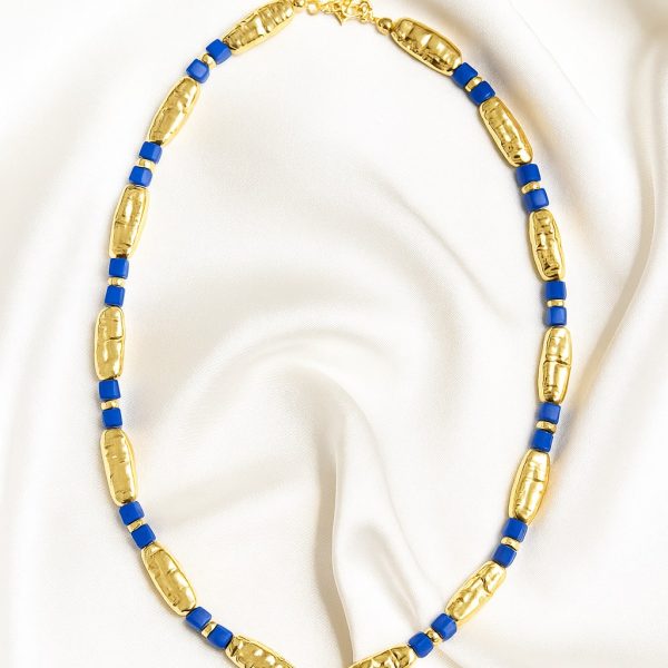 Vip Saksmavi Tasarım Kolye