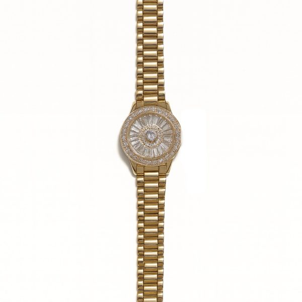 CM 14 K Altın Kaplama Saat Model Bileklik