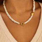 Barok İnci Gemici Kilit Tasarım Kolye