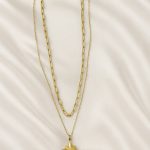 Çelik 2li Kuzey Yıldızı Kolye