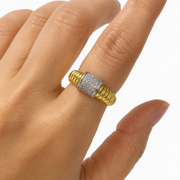 Vip Tarz Gold Renk Yüzük