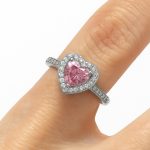 Vip Taşlı Pembe Kalp PNDR Yüzük