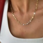 14K Altın Kaplama Kral 45cm Kolye