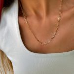 14K Altın Kaplama İnce Arpa 50 cm Kolye