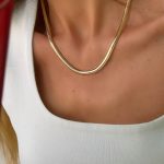 14K Altın Kaplama Kalın Yılan 45cm Kolye