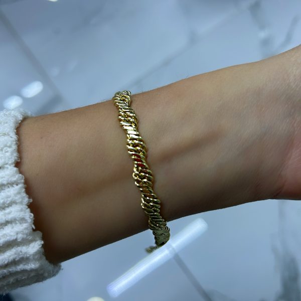 CM 14K Altın Kaplama Sarma Bileklik