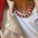 Vip Bordo Tasarım Kolye