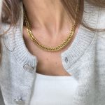 Çelik Gold Kalın Sarmal Kolye