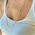 14K Altın Kaplama 60 cm Çubuk Kolye