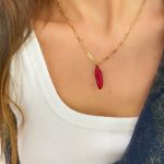 Çelik Ataç Zincir Biber Charm Kolye