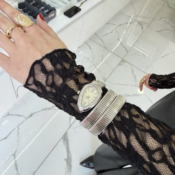 Beyaz Gümüş Renk Blvg Model Saat