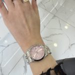 Gümüş Renk Pembe Saat