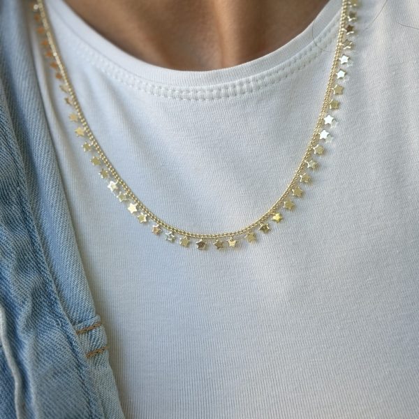 Vip Kaplama Yıldız Kolye 50 cm