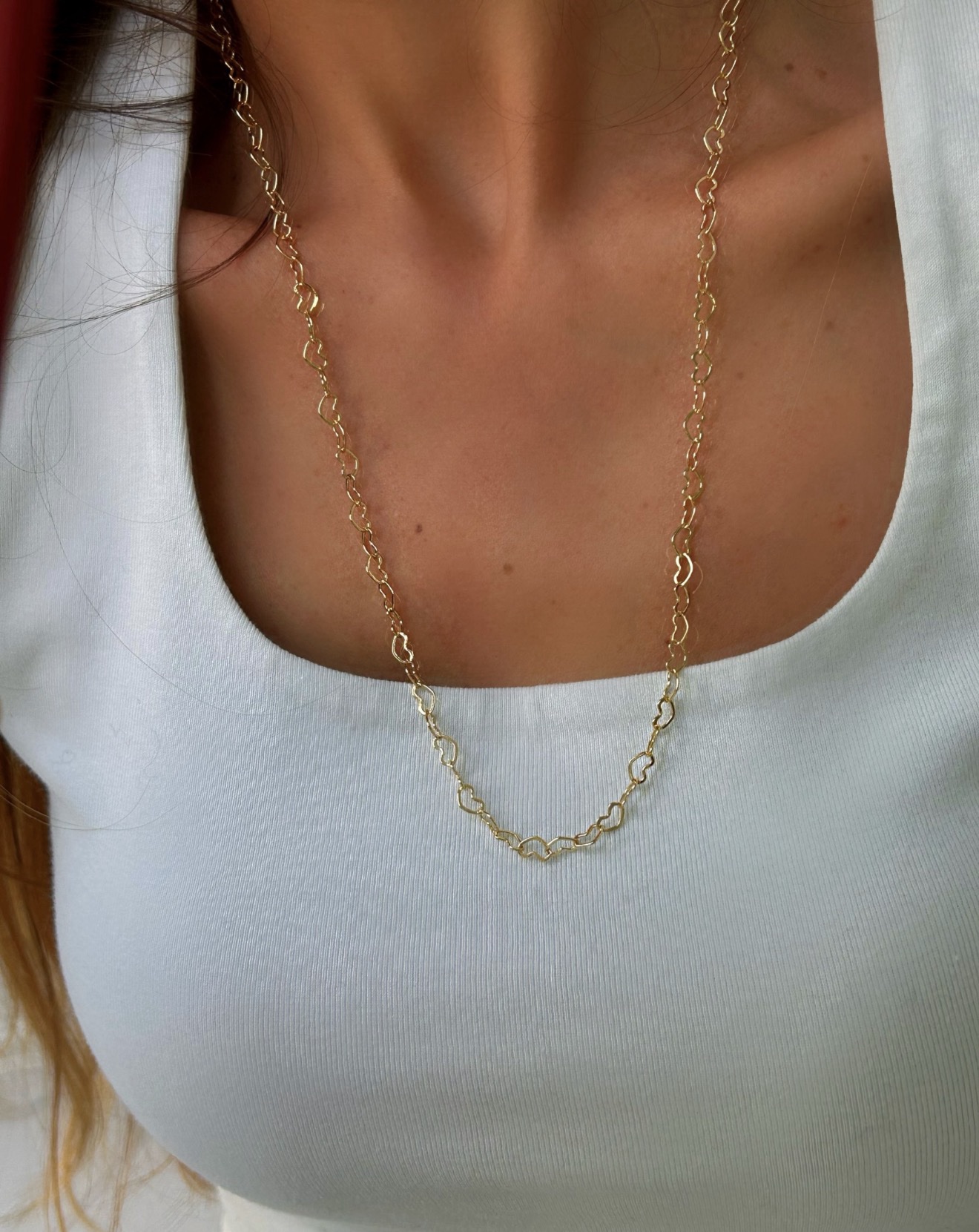 screenshot-11 Vip Lak Kaplama Kalp Sıralı Kolye 60 cm - Görsel 1