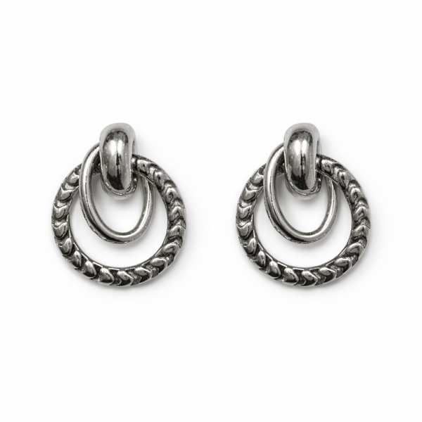 Gümüş Renk Vintage Küpe