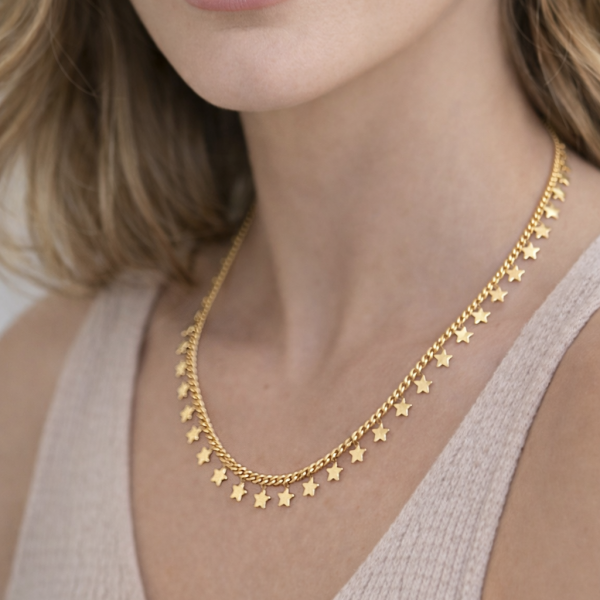 Vip Pullu Yıldız 50 cm Kolye