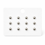 Gümüş Renk 12 Li Topcuk Küpe