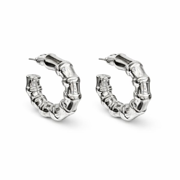 Hafif Gümüş Renk Halka Küpe