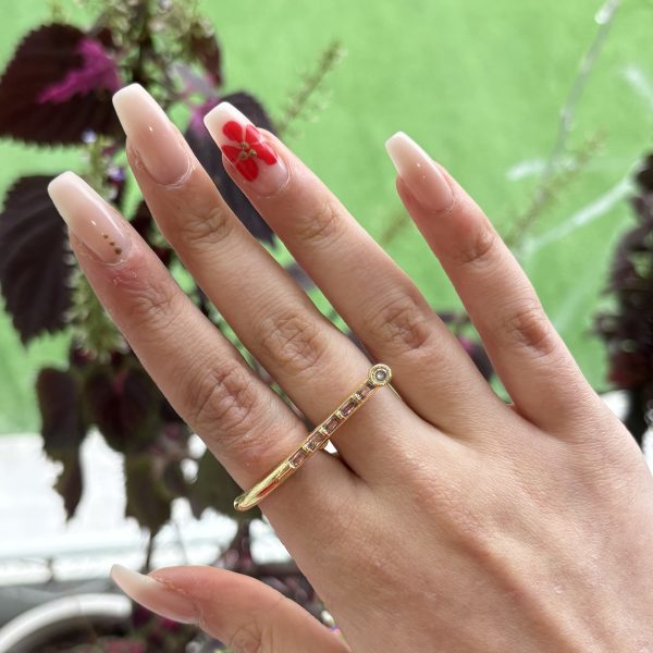 Vip 2 Parmak Görünüm Taşlı Yüzük