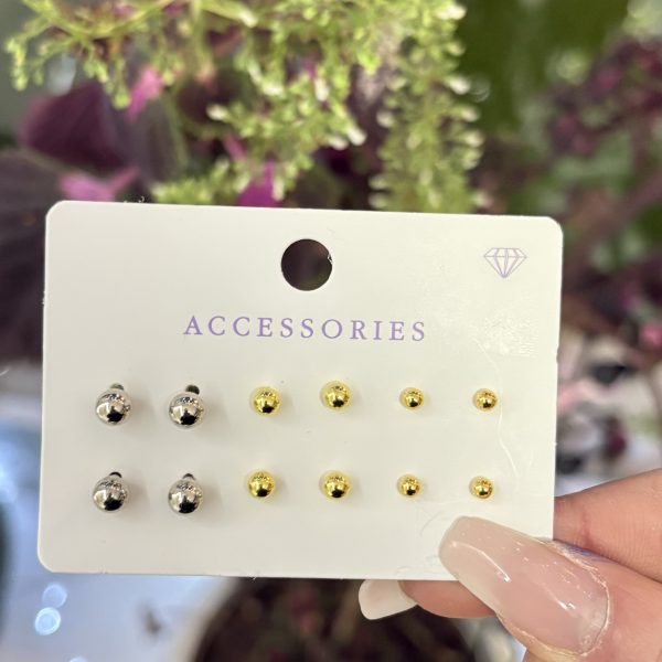 Gold Gümüş Küpe Seti