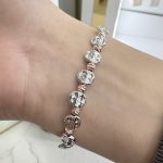 Vip Gümüş Rose Yassı Bileklik