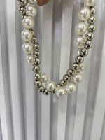 İnci Top Gümüş Tasarım Kolye