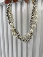 İnci Top Gümüş Tasarım Kolye - Görsel 2