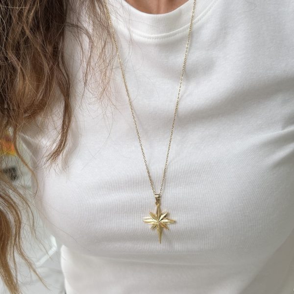 Çelik Uzun 60 cm Kutu Yıldızı Kolye