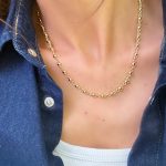 14K Altın Kaplama Topcuk Kolye 45 cm