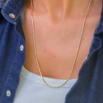 14K Altın Kaplama  İnce Kobra Kolye 60cm