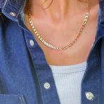 14K Altın Kaplama Arpa Kolye 45 cm