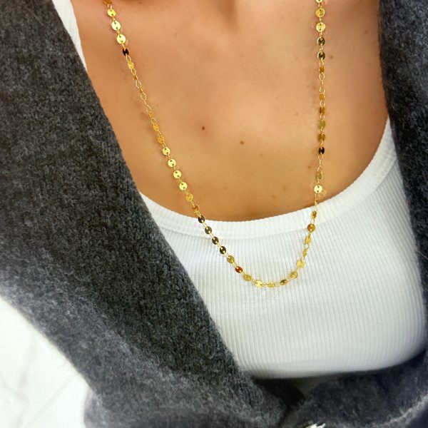 14-K Pul Küçük Boy 60 cm Kolye