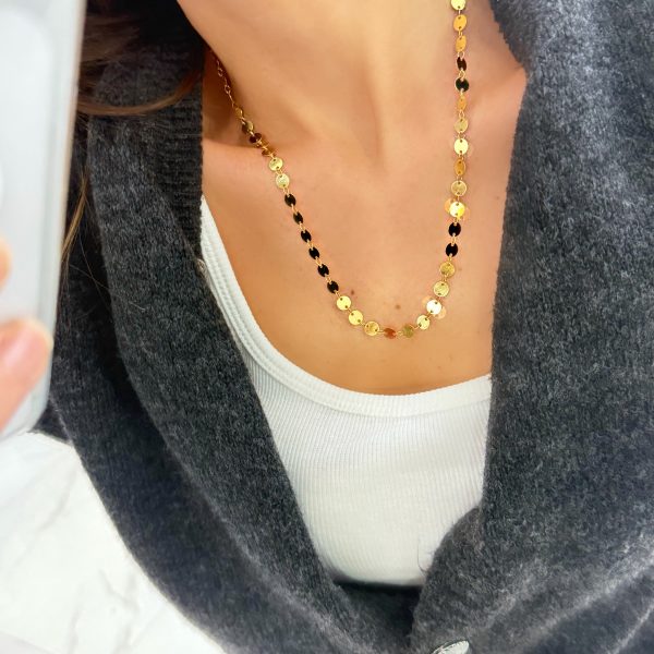 14-K Pul Büyük Boy 50 cm Kolye